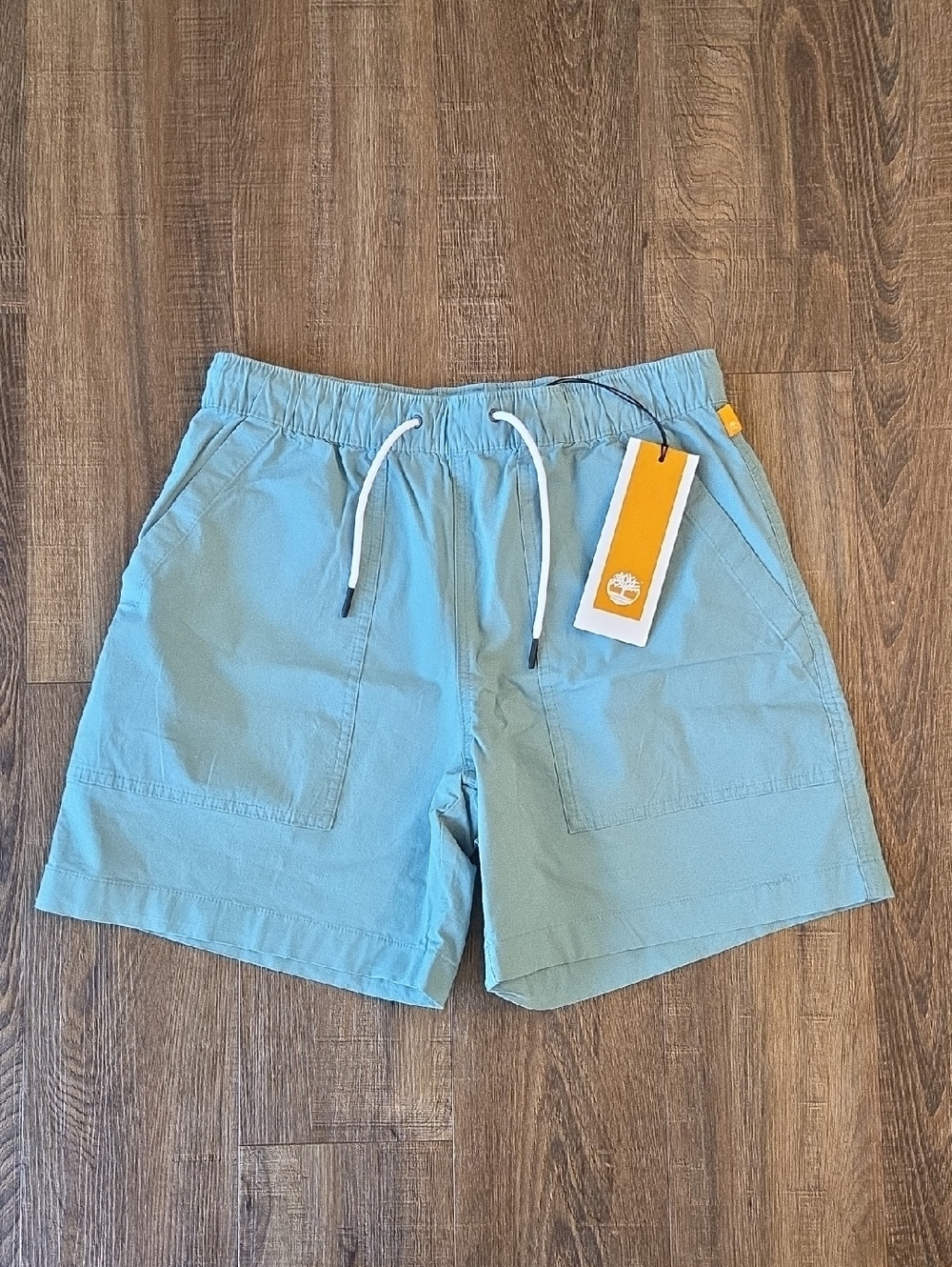Timberland Men's Utiloty Sky Blue Drawstring Athletic Shorts. Size S. NWT